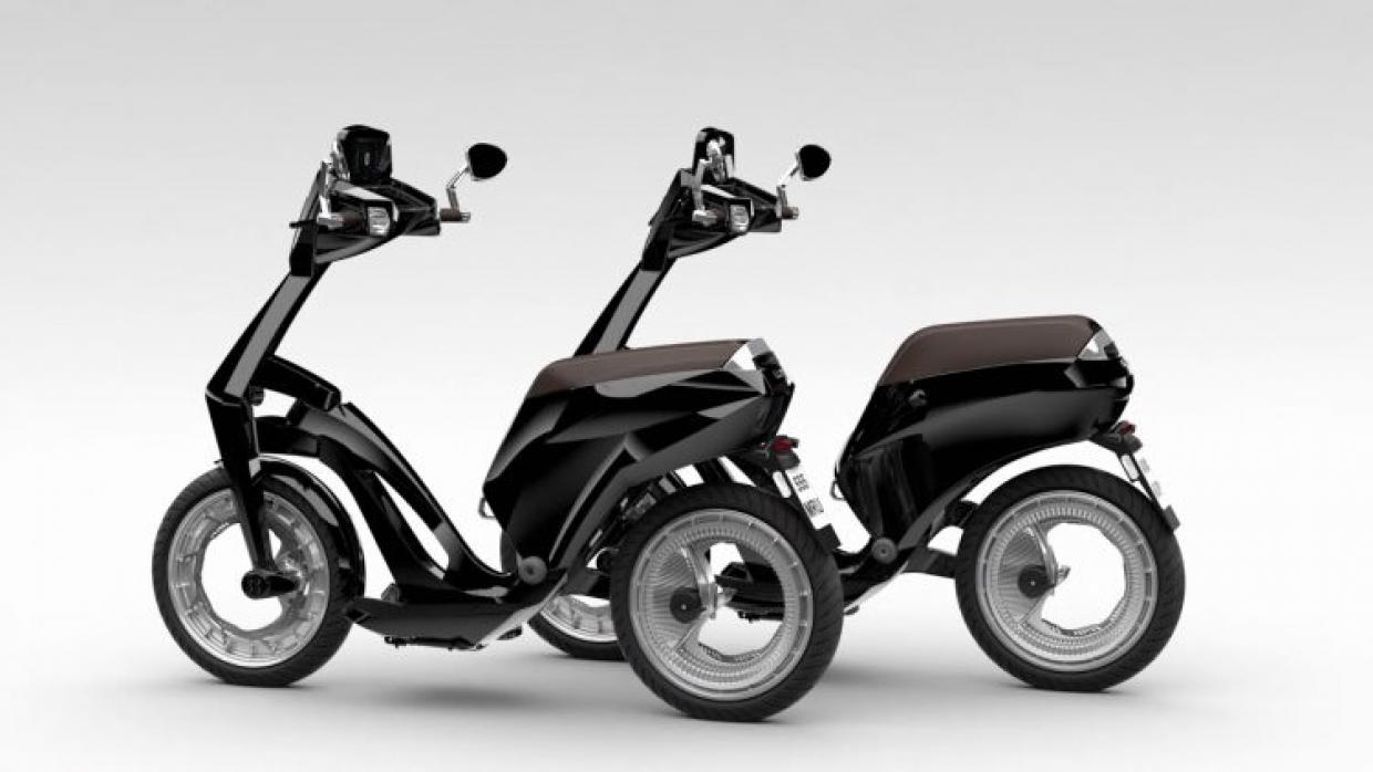 Le scooter du futur : électrique, connecté et pliable (UJET)